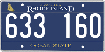 RI license plate 633160