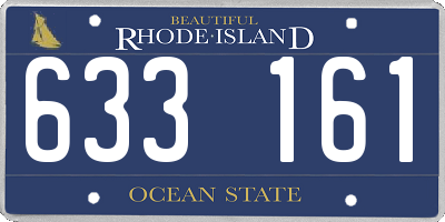 RI license plate 633161