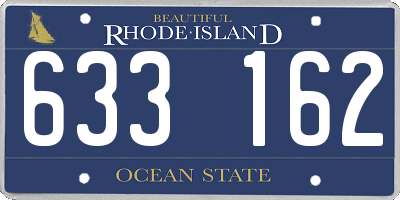 RI license plate 633162