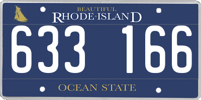 RI license plate 633166