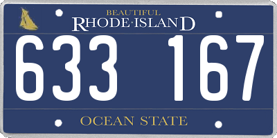 RI license plate 633167