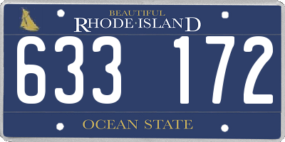 RI license plate 633172