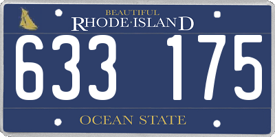 RI license plate 633175