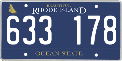 RI license plate 633178