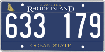 RI license plate 633179