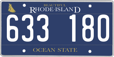 RI license plate 633180