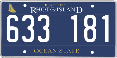 RI license plate 633181
