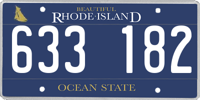 RI license plate 633182