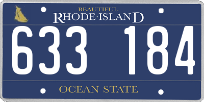 RI license plate 633184