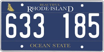 RI license plate 633185