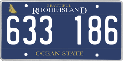 RI license plate 633186