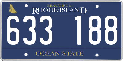 RI license plate 633188