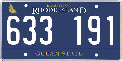 RI license plate 633191