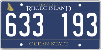 RI license plate 633193