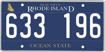 RI license plate 633196