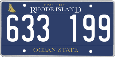 RI license plate 633199