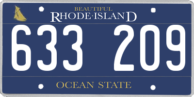 RI license plate 633209