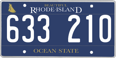 RI license plate 633210