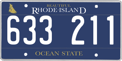 RI license plate 633211