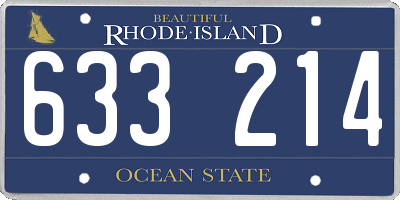 RI license plate 633214