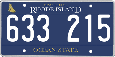 RI license plate 633215