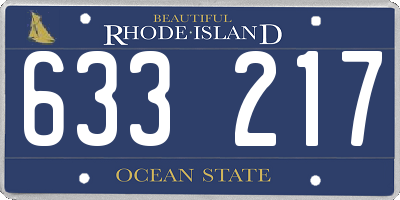RI license plate 633217