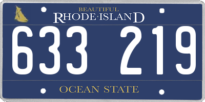 RI license plate 633219