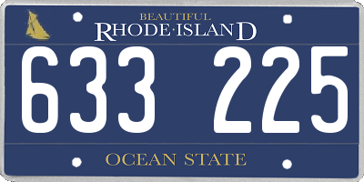 RI license plate 633225