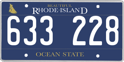 RI license plate 633228