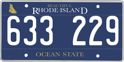 RI license plate 633229