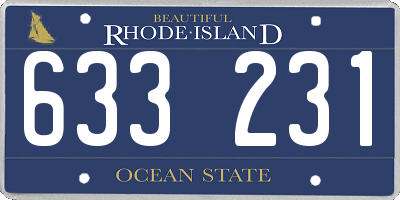 RI license plate 633231
