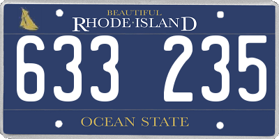 RI license plate 633235