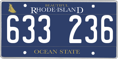 RI license plate 633236