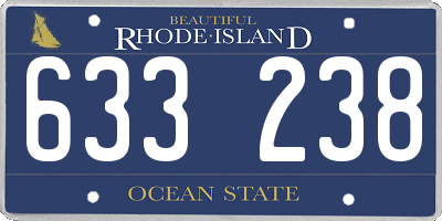 RI license plate 633238