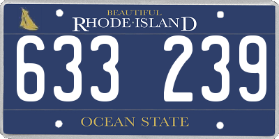 RI license plate 633239