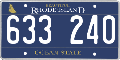RI license plate 633240