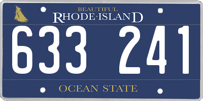 RI license plate 633241
