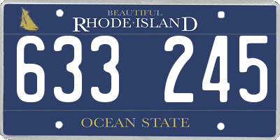 RI license plate 633245