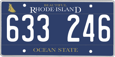 RI license plate 633246