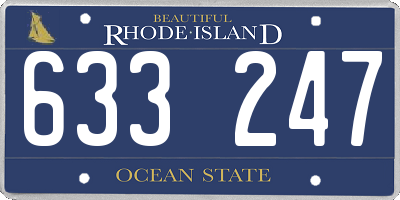 RI license plate 633247