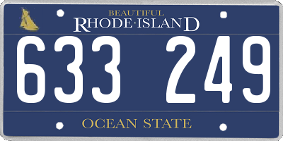 RI license plate 633249