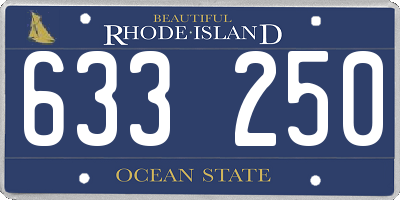 RI license plate 633250