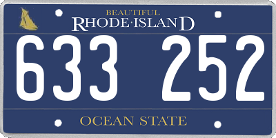 RI license plate 633252