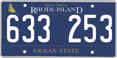RI license plate 633253
