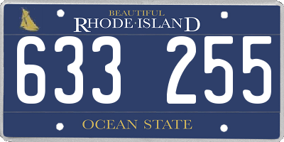 RI license plate 633255
