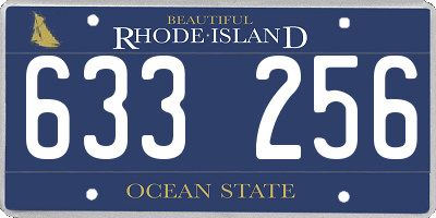 RI license plate 633256