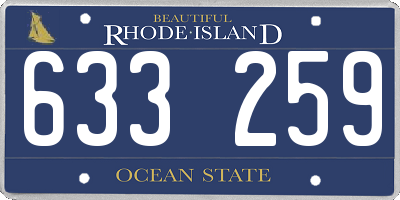 RI license plate 633259