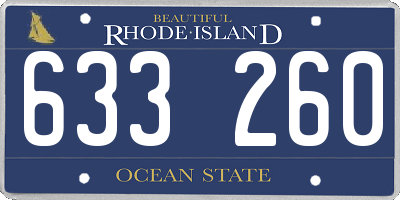 RI license plate 633260