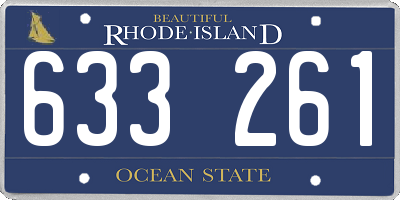 RI license plate 633261
