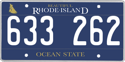 RI license plate 633262